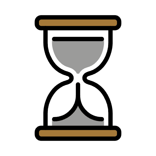 Hourglass Not Done Emoji from OpenMoji Emoji Set