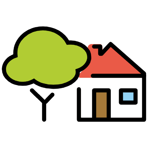 House With Garden Emoji from OpenMoji Emoji Set