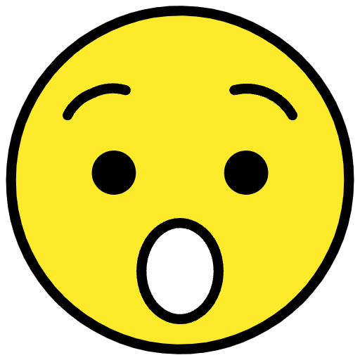Hushed Face Emoji from OpenMoji Set