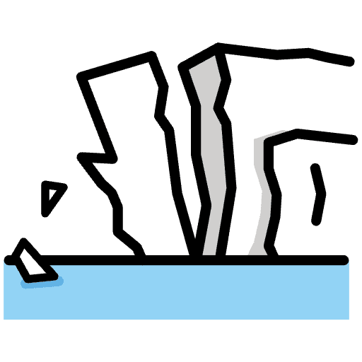 Ice Shelf Melting Element from OpenMoji Emoji Set