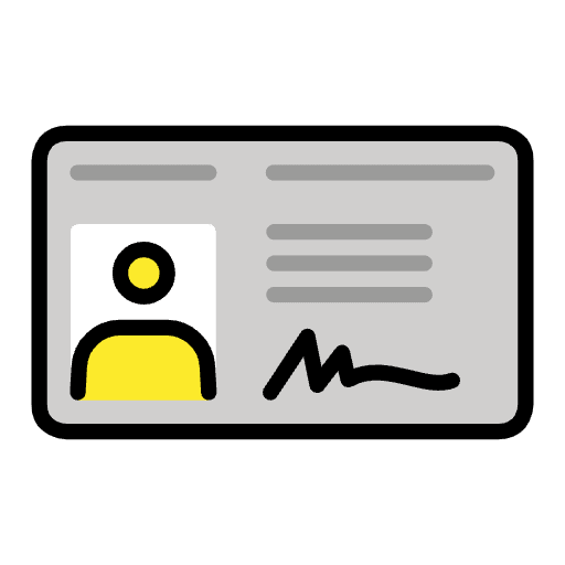 Identification Card Element from OpenMoji Emoji Set