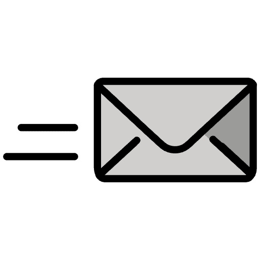 Incoming Envelope Emoji from OpenMoji Emoji Set