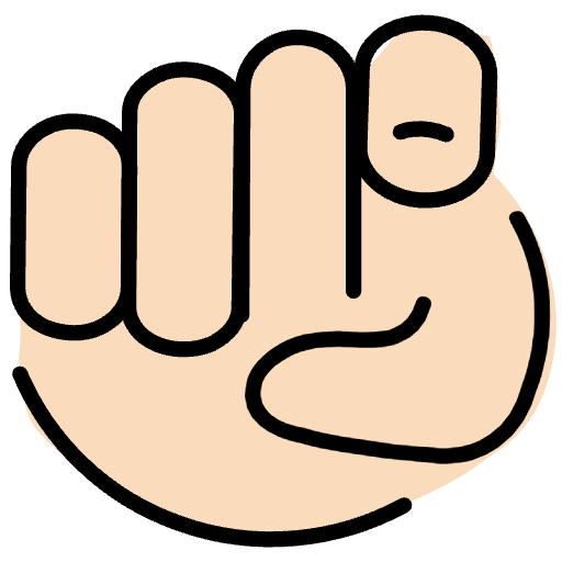 Index Pointing At The Viewer Light Skin Tone Emoji from OpenMoji Emoji Set