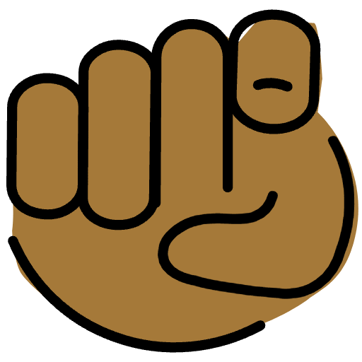 Index Pointing At The Viewer Medium Dark Skin Tone Emoji from OpenMoji Emoji Set