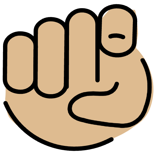 Index Pointing At The Viewer Medium Light Skin Tone Emoji from OpenMoji Emoji Set