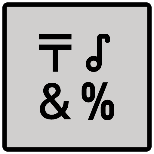 Input Symbols Emoji from OpenMoji Emoji Set