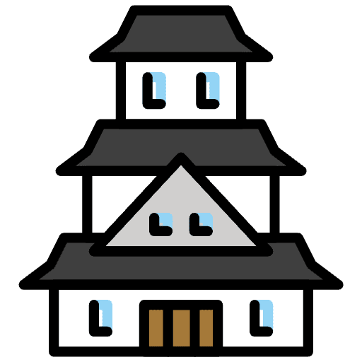 Japanese Castle Emoji from OpenMoji Emoji Set