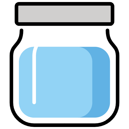 Jar With Blue Content Emoji from OpenMoji Set