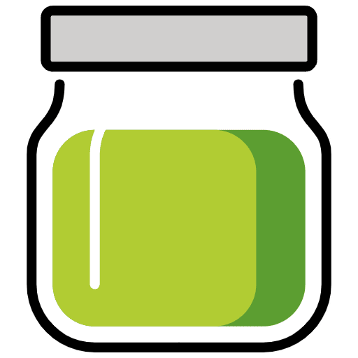 Jar With Green Content Emoji from OpenMoji Set
