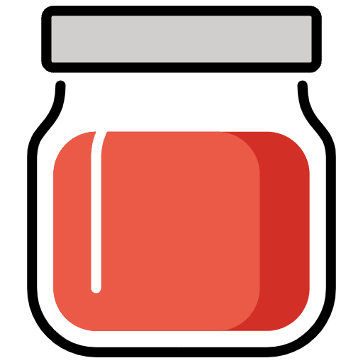 Jar With Red Content Emoji from OpenMoji Emoji Set
