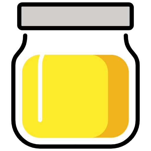 Jar With Yellow Content Emoji from OpenMoji Set