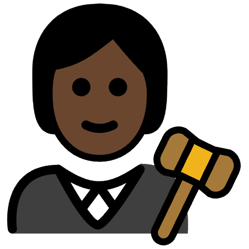 Judge Dark Skin Tone Emoji from OpenMoji Set