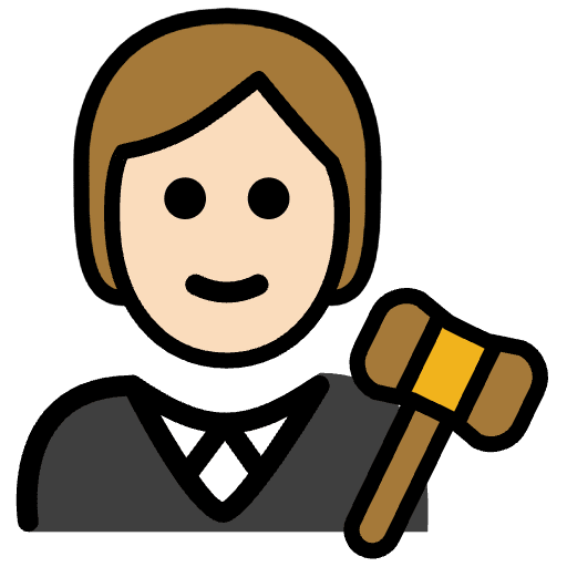 Judge Light Skin Tone Emoji from OpenMoji Set
