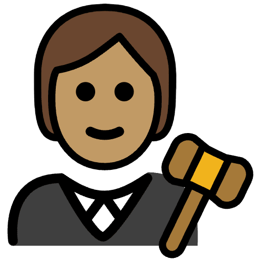 Judge Medium Skin Tone Emoji from OpenMoji Set