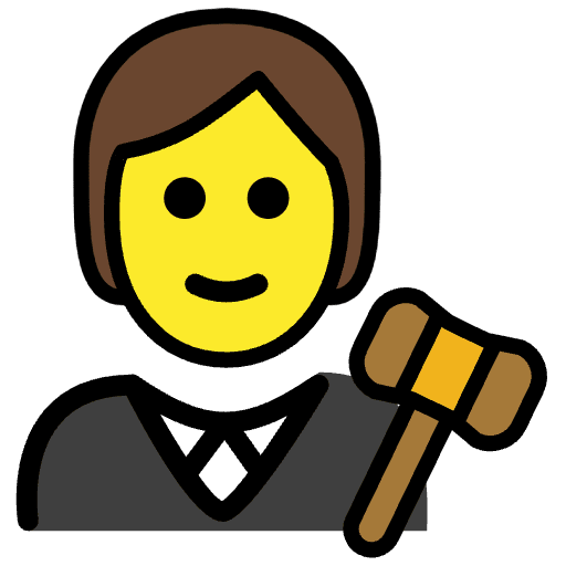 Judge Emoji from OpenMoji Emoji Set