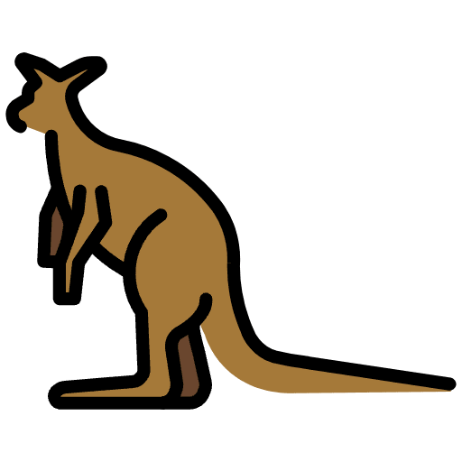 Kangaroo Element from OpenMoji Emoji Set