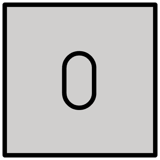 Keycap 0 Element from OpenMoji Emoji Set