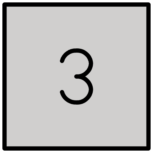 Keycap 3 Emoji from OpenMoji Emoji Set