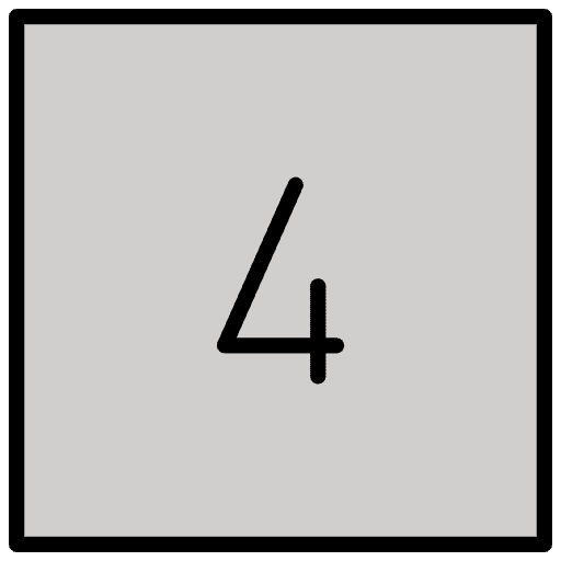 Keycap 4 Emoji from OpenMoji Emoji Set