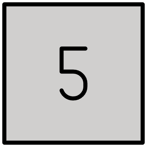 Keycap 5 Element from OpenMoji Emoji Set