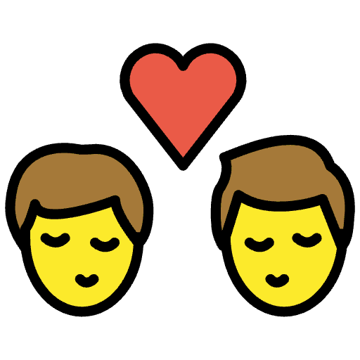 Kiss Man Man Element from OpenMoji Emoji Set