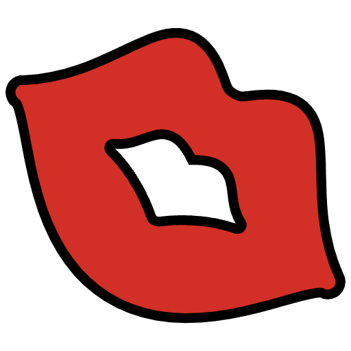 Kiss Mark Emoji from OpenMoji Emoji Set