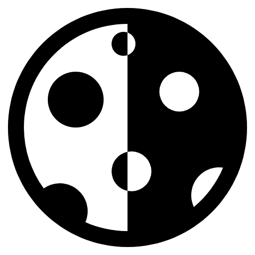 Last Quarter Moon High Contrast Emoji from Fluent Emoji High Contrast Set