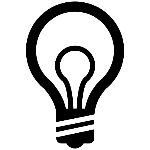 Light Bulb High Contrast Element from Fluent Emoji High Contrast Set