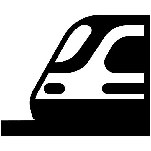 Light Rail High Contrast Emoji from Fluent Emoji High Contrast Set