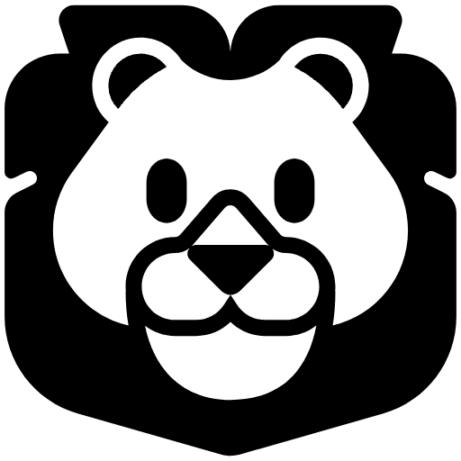 Lion High Contrast Emoji from Fluent Emoji High Contrast Set