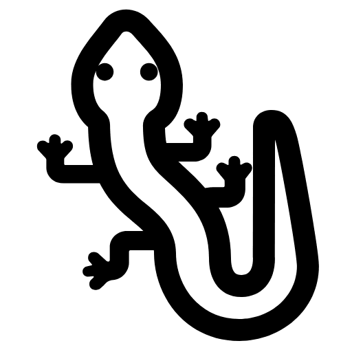 Lizard High Contrast Emoji from Fluent Emoji High Contrast Set