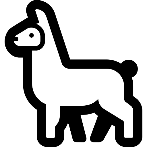 Llama High Contrast Emoji from Fluent Emoji High Contrast Set