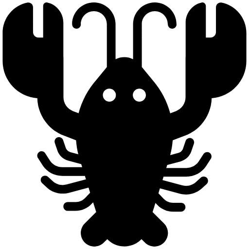 Lobster High Contrast Element from Fluent Emoji High Contrast Set