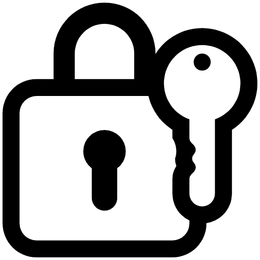 Locked With Key High Contrast Element from Fluent Emoji High Contrast Set