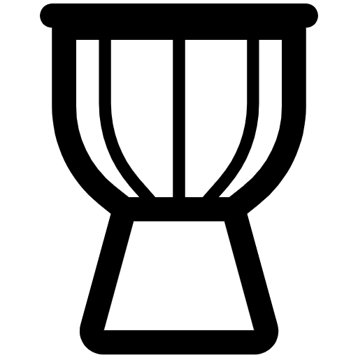 Long Drum High Contrast Emoji from Fluent Emoji High Contrast Set