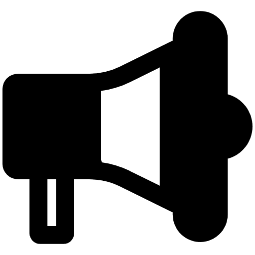 Loudspeaker High Contrast Emoji from Fluent Emoji High Contrast Set