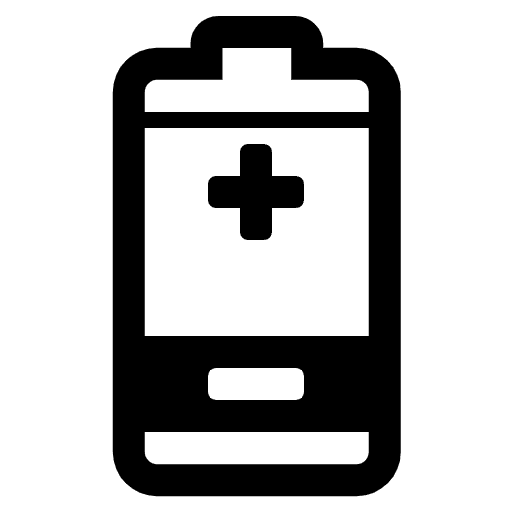 Low Battery High Contrast Element from Fluent Emoji High Contrast Set