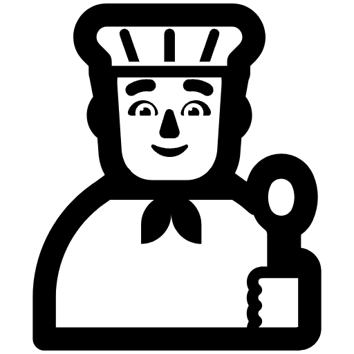 Man Cook High Contrast Default Element from Fluent Emoji High Contrast Set