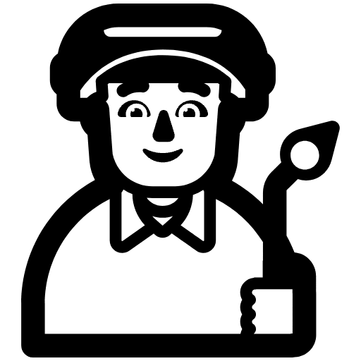 Man Factory Worker High Contrast Default Element from Fluent Emoji High Contrast Set