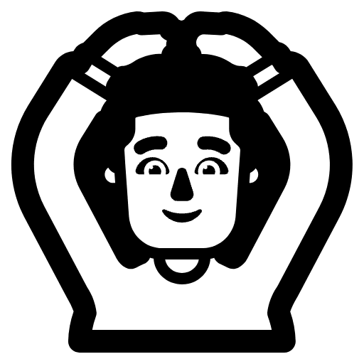 Man Gesturing Ok High Contrast Default Emoji from Fluent Emoji High Contrast Set