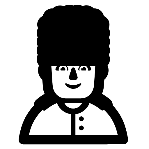 Man Guard High Contrast Default Emoji from Fluent Emoji High Contrast Set