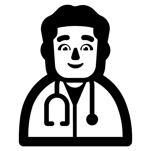 Man Health Worker High Contrast Default Element from Fluent Emoji High Contrast Set