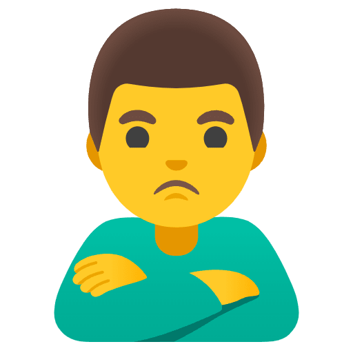 Man Pouting Emoji from Noto Emojis Set