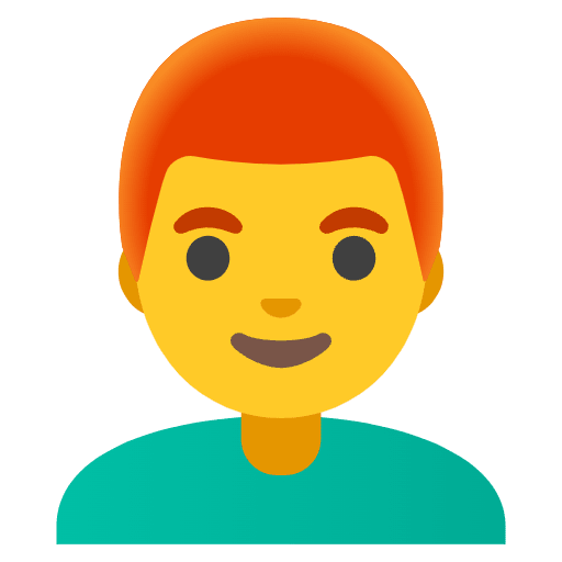 Man Red Hair Emoji from Noto Emoji Set