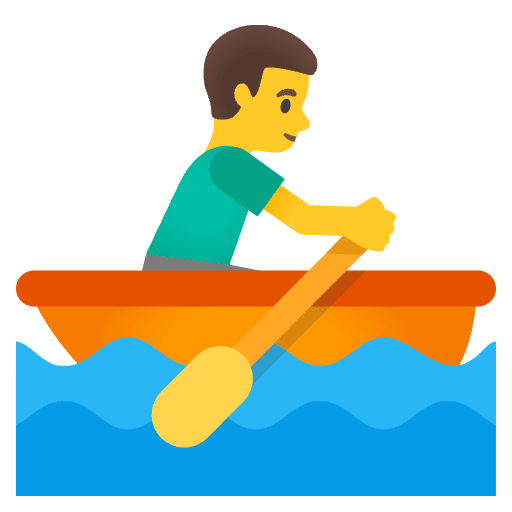 Man Rowing Boat Element from Noto Emojis Set