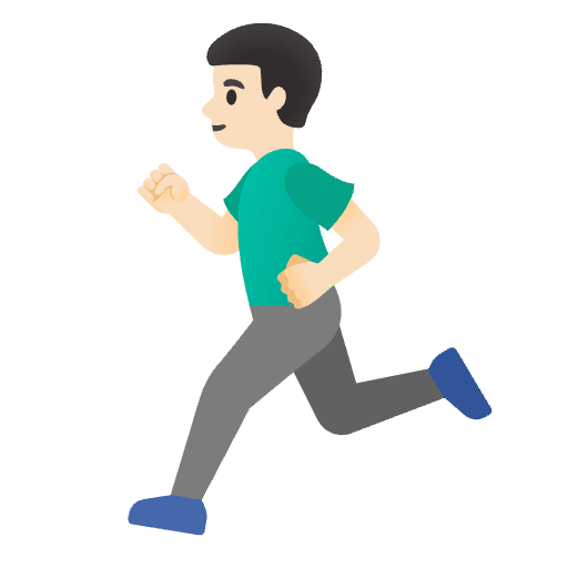 Man Running Light Skin Tone Element from Noto Emojis Set