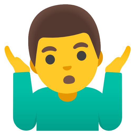 Man Shrugging Emoji from Noto Emojis Set