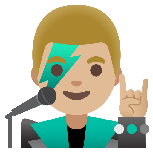 Man Singer Medium Light Skin Tone Emoji from Noto Emojis Set