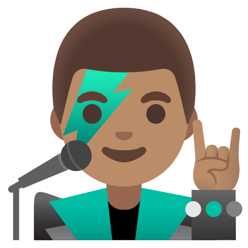 Man Singer Medium Skin Tone Emoji from Noto Emojis Set