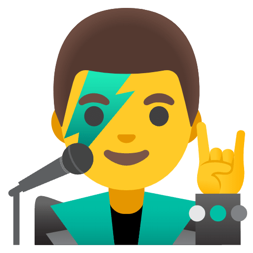 Man Singer Emoji from Noto Emojis Set